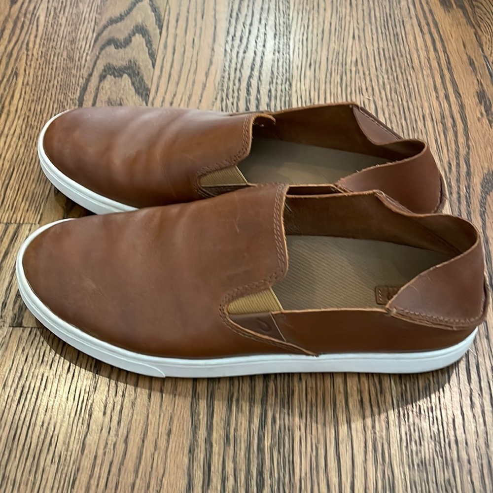 OluKai brown leather shoes
